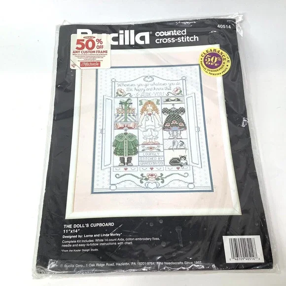 Bucilla The Doll's Cupboard Counted Cross Stitch Kit‎ 40514 11