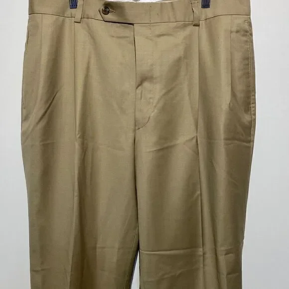 Nautica Women's Khaki Button‎ Zip Wool Chino Pants Size 36