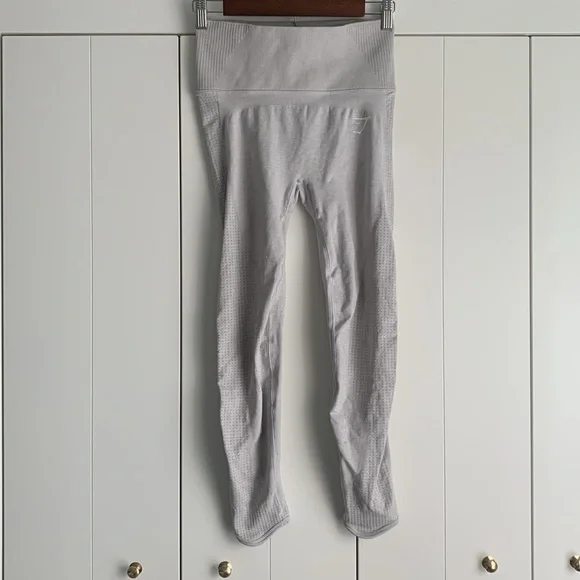Gymshark Vital Rise Seamless Leggings light gray‎ small