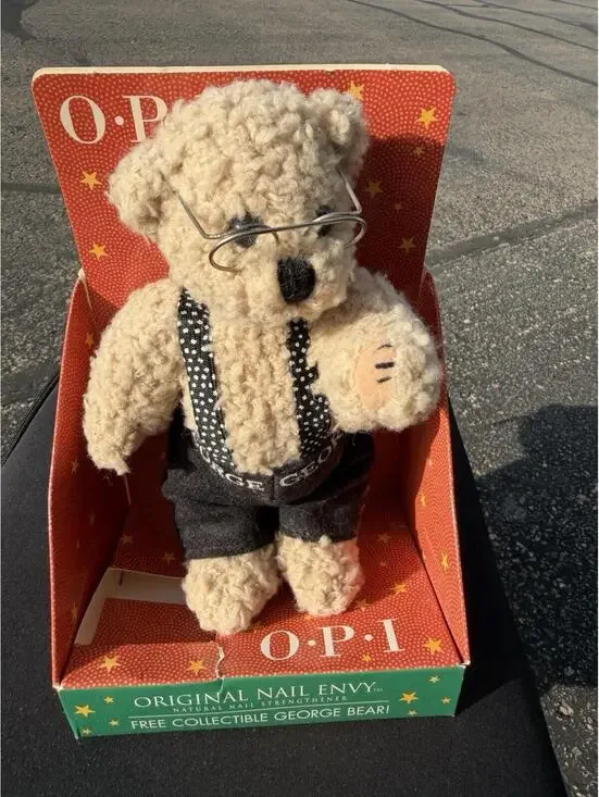 Vintage OPI George Bear 2000 Collectible Teddy Bear‎