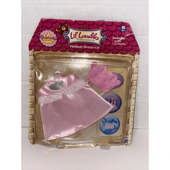 Lil Luvables Fluffy Factory Bear Wear Costume Fantasy‎ Dress Up Outfit Princess