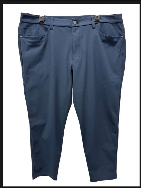 Lululemon Blue ABC Classic Fit Warpstreme Pants Sz)38/26)