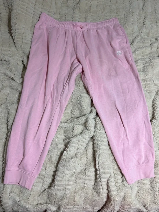 Nike Pink Fleece Jogger Bottoms