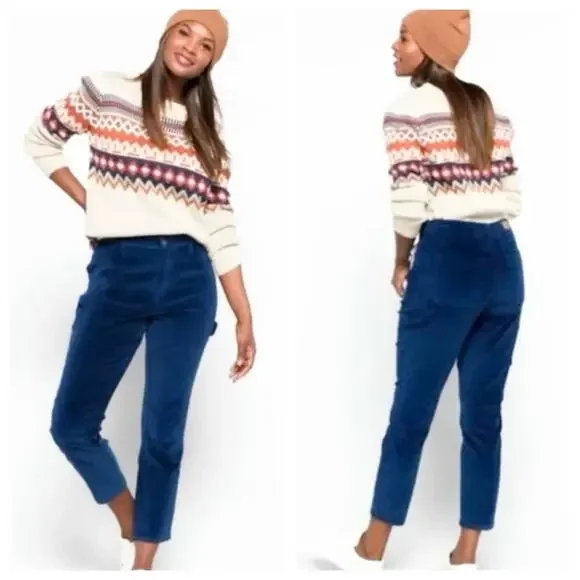 Judy Blue High Waist Corduroy Ankle Pants Slim Fit Sz 31 Academia Classic Preppy