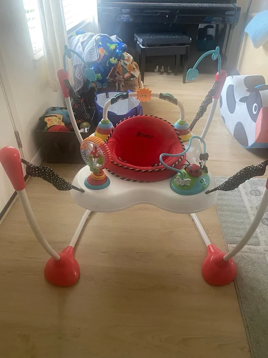 Red Baby Activity Jumper with Interactive Toys