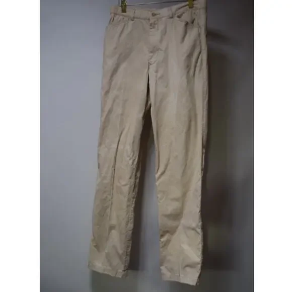 BOSS Hugo Boss Men’s Beige Micro Check Cotton Chino Pants Size 31