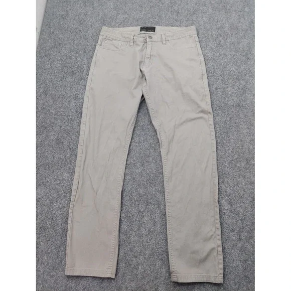 Oakley Chino Pants Mens 36x32‎ Gray Straight Lightweight Casual Stretch Logo