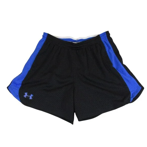 Under Armour Mens Athletic Shorts L x 5 Loose Black Blue 100% Polyester‎
