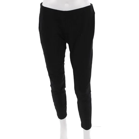 J Crew Women Ankle Dress Pants Black Zip Classic Rayon Blend Size 10