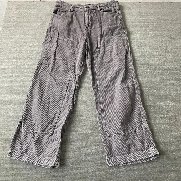 BDG‎ Pants Men 32x28 Corduroy Gray Purple Baggy Double Knee Casual Skater Grunge