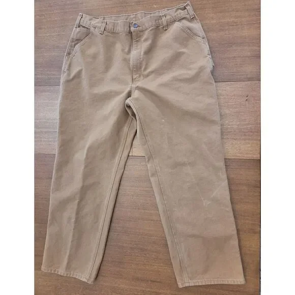 mens carhartt Utility pants Loose Original Fit 40x31 Brown 42x33 Canvas‎