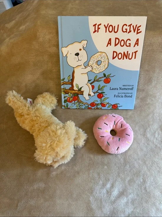 If You Give A Dog A Donut book and plushie set