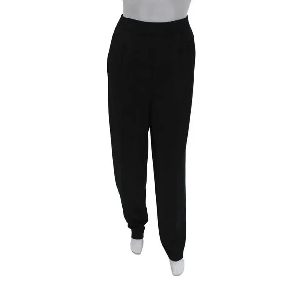 St. John Basics Unisex Dress Pants Black Polyester Size 12