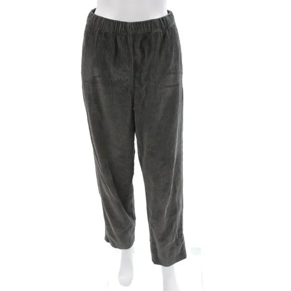 American Vintage Womens Cropped Striped Gray Cotton Pants Size XS