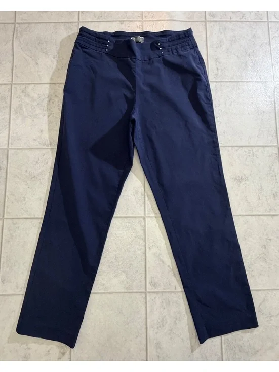 JM Collection Women's Navy Blue Pants Size 14W