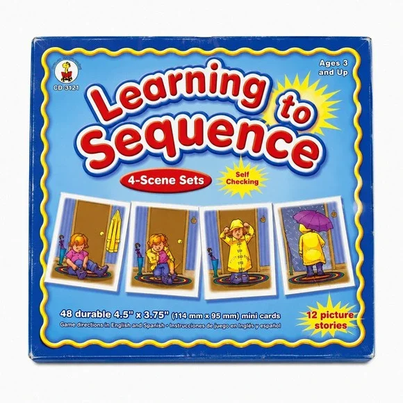 Learning to Sequence 4-Scene Sets‎ Educational 48 Cards CD-3121 Ages 3+
