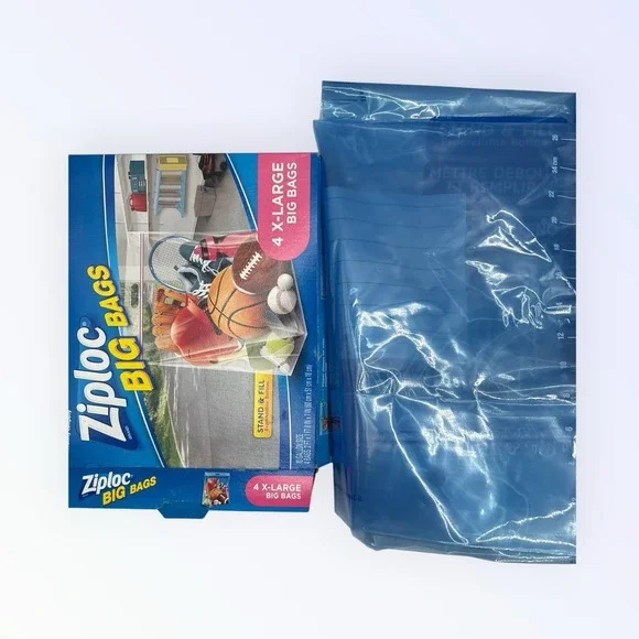 Ziplock Big Bags Pack XL Stand And Fill‎ 10 Gallon Expandable Bottom 1 BAG ONLY