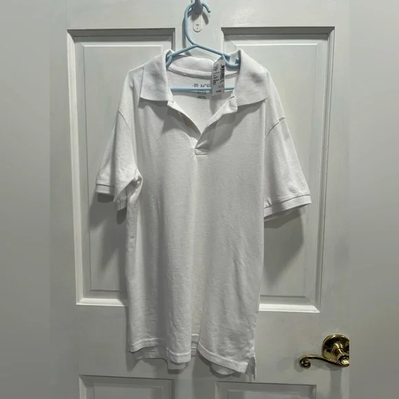 THE CHILDREN'S PLACE NWT White Collared Polo School Uniform SIZE LARGE 10/12 NEW