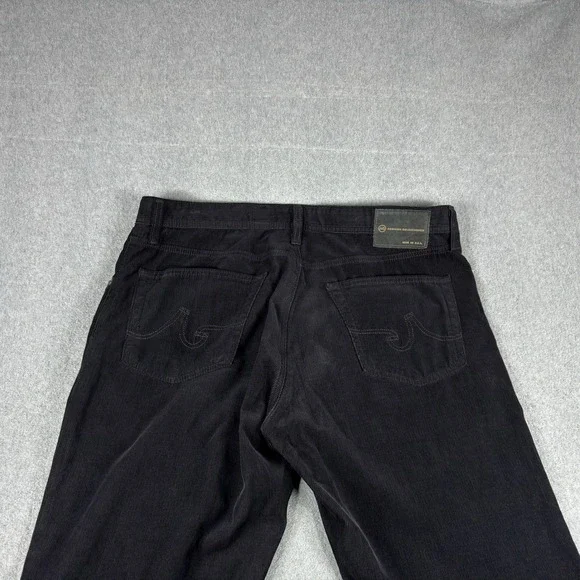 AG Adriano Goldschmied The‎ Protege Pants Straight Leg Corduroy Black 38x30