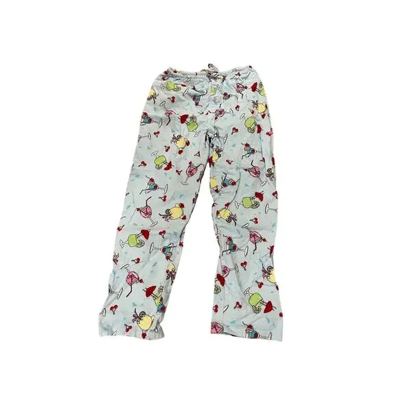Lemon & Soda margarita cocktail pajama pants blue small