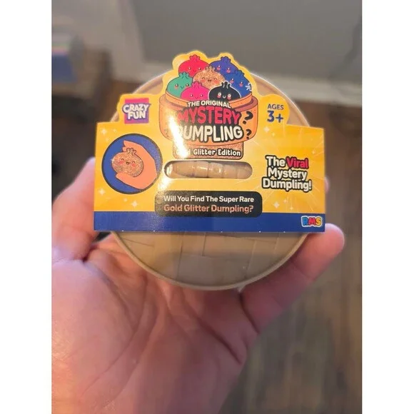 Crazy 8 The Original Mystery Dumpling Toy - Yellow Blue Gold Glitter