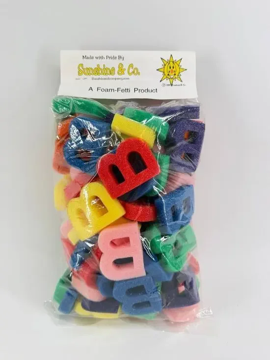 Vintage 1998 Sunshine & Co Foam-Fetti Letter B Foam Craft Shapes Sealed