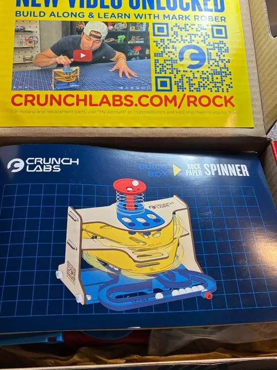 Rock Paper Spinner Crunch Labs Box Science Not Used Open Box Educational Toy
