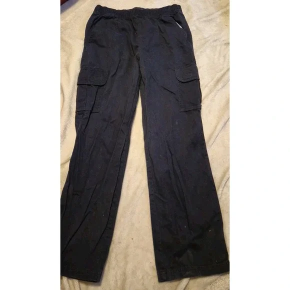 The Children's Place Boys Black Cargo Pants Size 14H Adjustable‎ Waist
