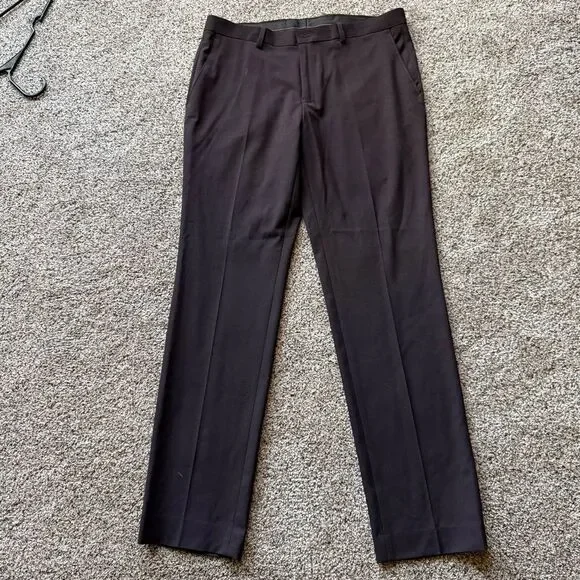 INC Men's 33x32 Dress Pants Deep purple / plum color pressed straight leg
