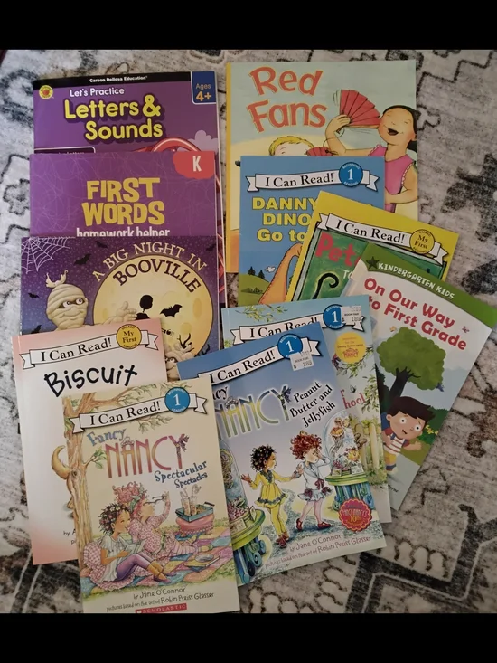 Scholastic Kids Book‎ Bundle - Colorful Yellow, Purple, Pink & Blue Covers