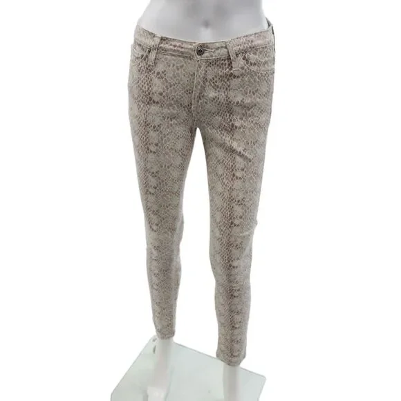 AG Adriano Goldschmied Women Skinny Animal Print Jeans Size 25