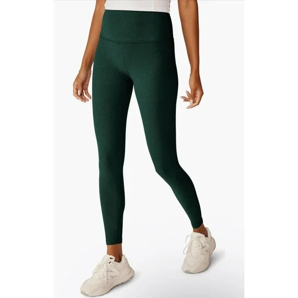 Beyond Yoga Caught in the Midi High Waist Medium Leggings NWT Dark Spruce Green