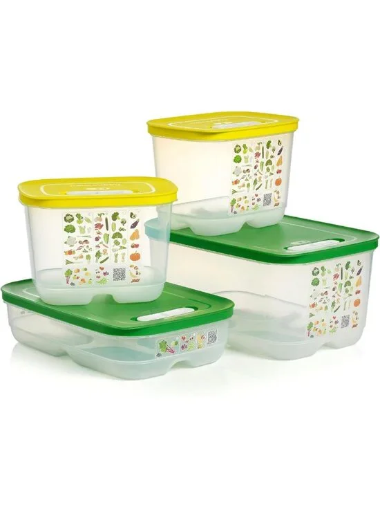4-Piece BPA-Free Food Storage Container Set, Dishwasher Safe, Fridge