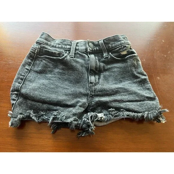 MUDD Jr‎ Womens High Rise Shortie Shorts Sz 0 Pockets Stretch Black Beach Travel