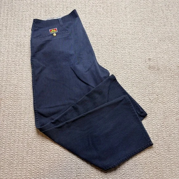 Ben Davis Vintage 40x31 Black Charcoal Pants Wide Leg Gorilla Logo Mens