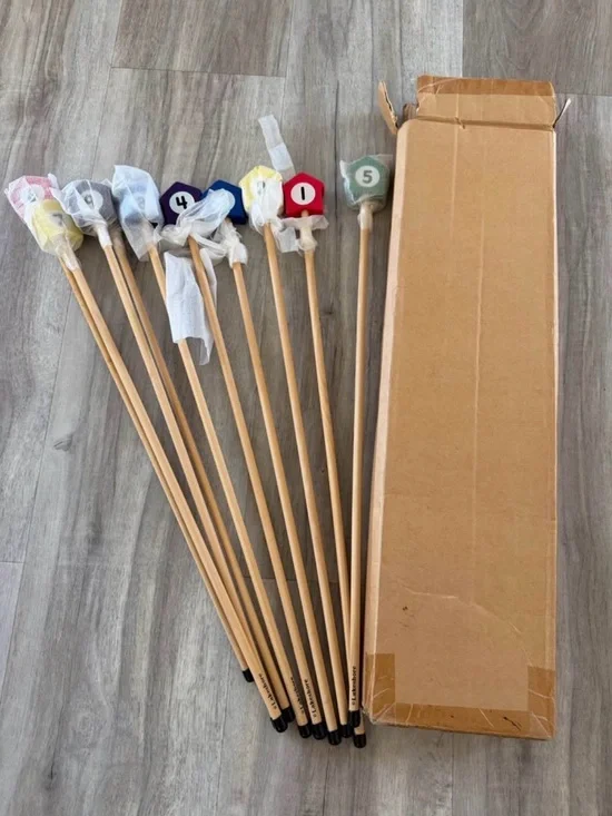 BRAND NEW! STILL IN BOX! Lakeshore Numbered Wooden Classroom Pointers Set