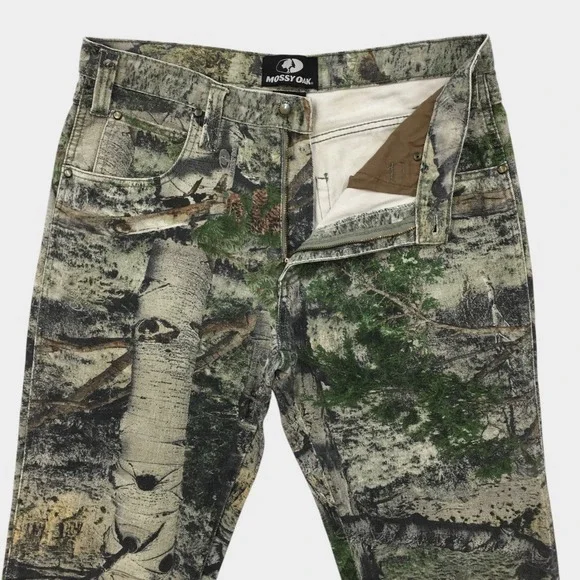 Mossy Oak Mens Camo Hunting Pants Camouflage Cotton Outdoor Work Trousers 34x32