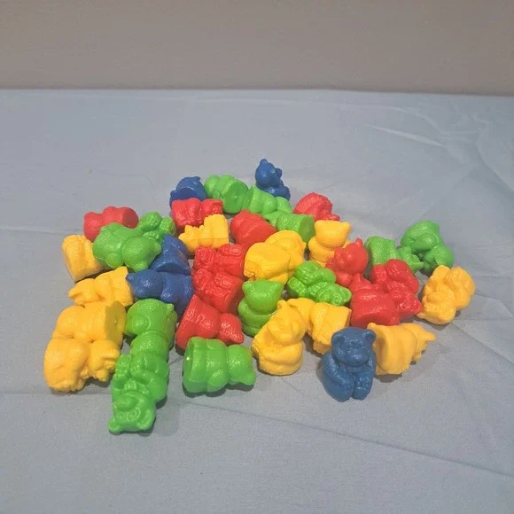 Plastic Counting Bears Math Sorting Manipulatives‎ 39pc Set Primary Colors Toy