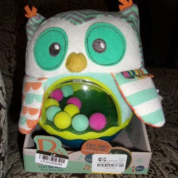 B. baby Roly-Poly Baby Toy Owl Be Back Sensory Development Toy New