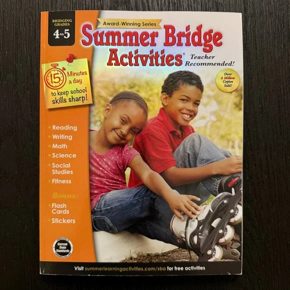 Summer Bridge Activities Grades 4‎ to 5 Workbook New Unused Homeschool