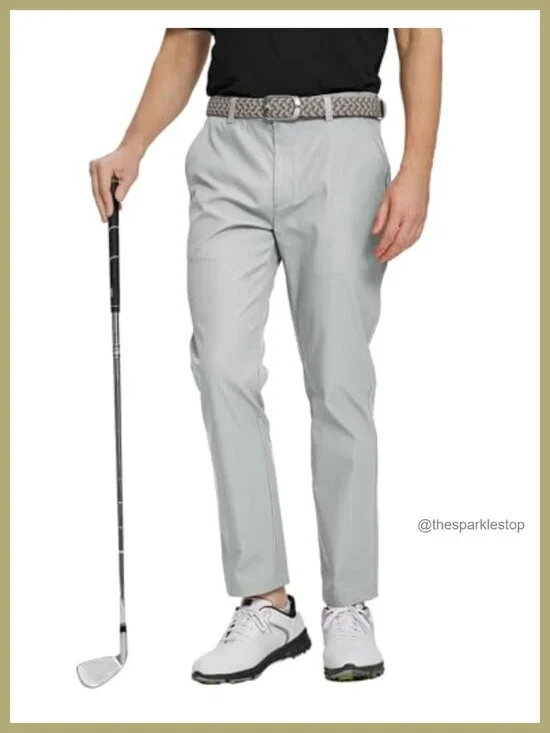 Men's Golf Pants Quick Dry Stretch 5 Pockets Water-Resistant