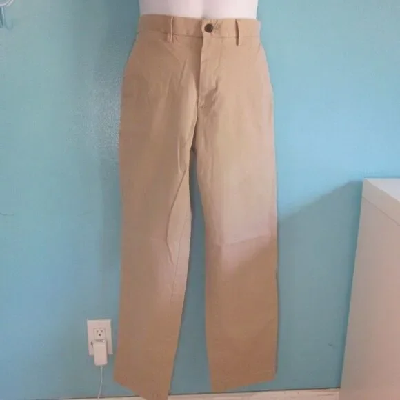 Mens Gap Khakis Size 32 X 30 Chino Pants Cotton Straight Leg Tan Iconic Stretch
