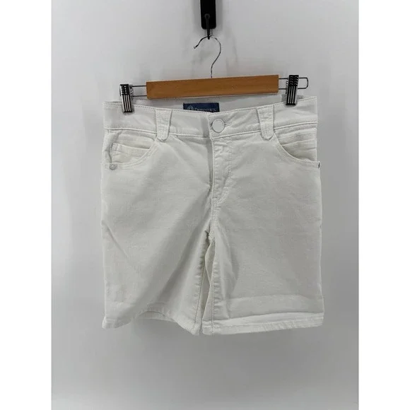 Democracy Ab Solution White Denim Bermuda Shorts Stretch, Women's 4P, Pre-Owned