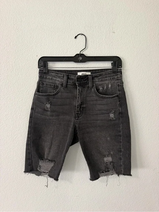 JBD High-Rise Distressed Black Denim Shorts size XS
