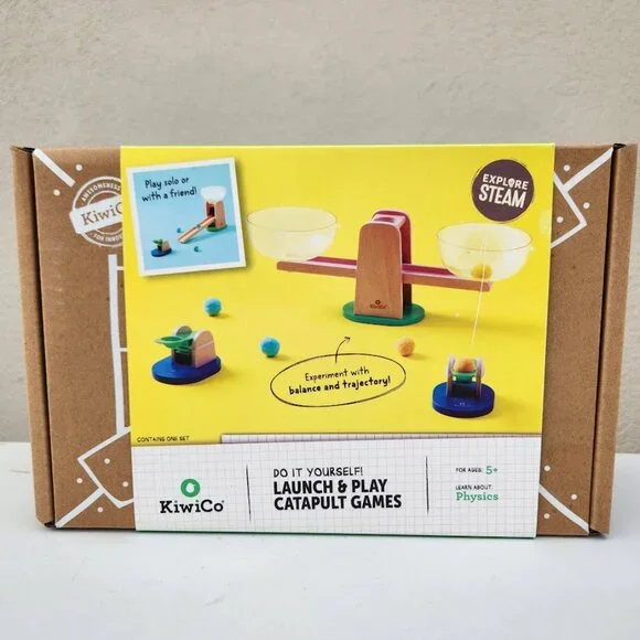 NEW KiwiCo Launch & Play Catapult Games STEM Science Kit Set Physics Launcher Ki