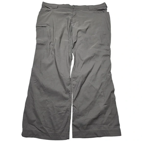 Duluth Trading Co Flex Dry On The Fly 5 pocket Pants Mens 46 x 30 Gray Relax Fit