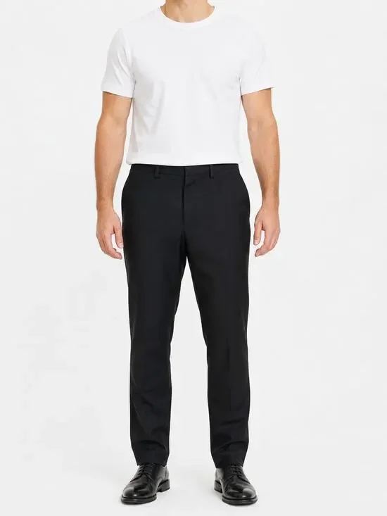 Bonobos Men's Italian Stretch Wool Athletic Dress Travel Work Pants Black 34x34