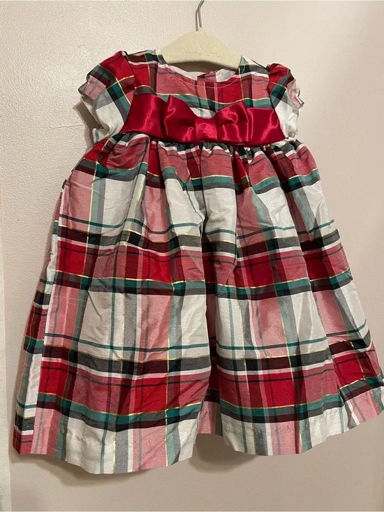 Gymboree Red Plaid Satin-Band Girls' Dress