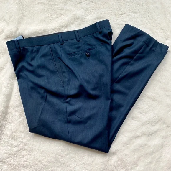 Louis Raphael Russo Straight Fit Blue Dress Pants Size 38x30