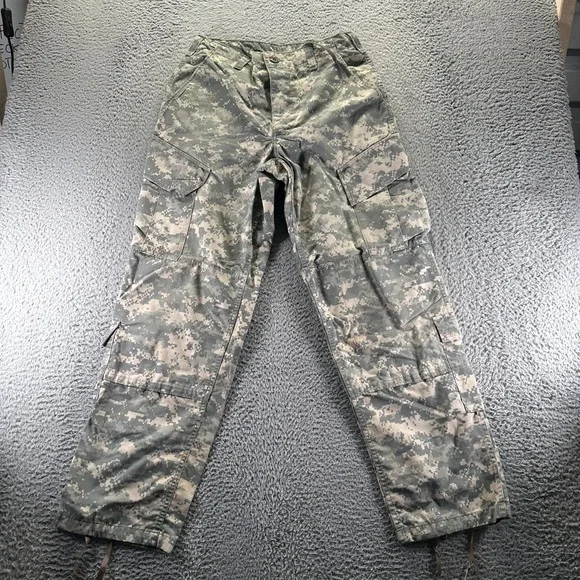 US Army Pant Men's S Green Cotton Cargo Straight Uniform Combat Military Trouser
